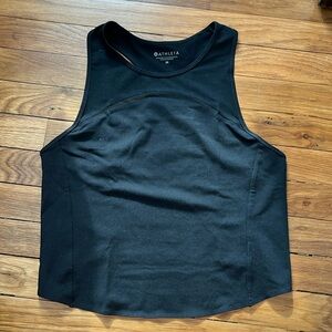 Athleta cropped black tank top - M